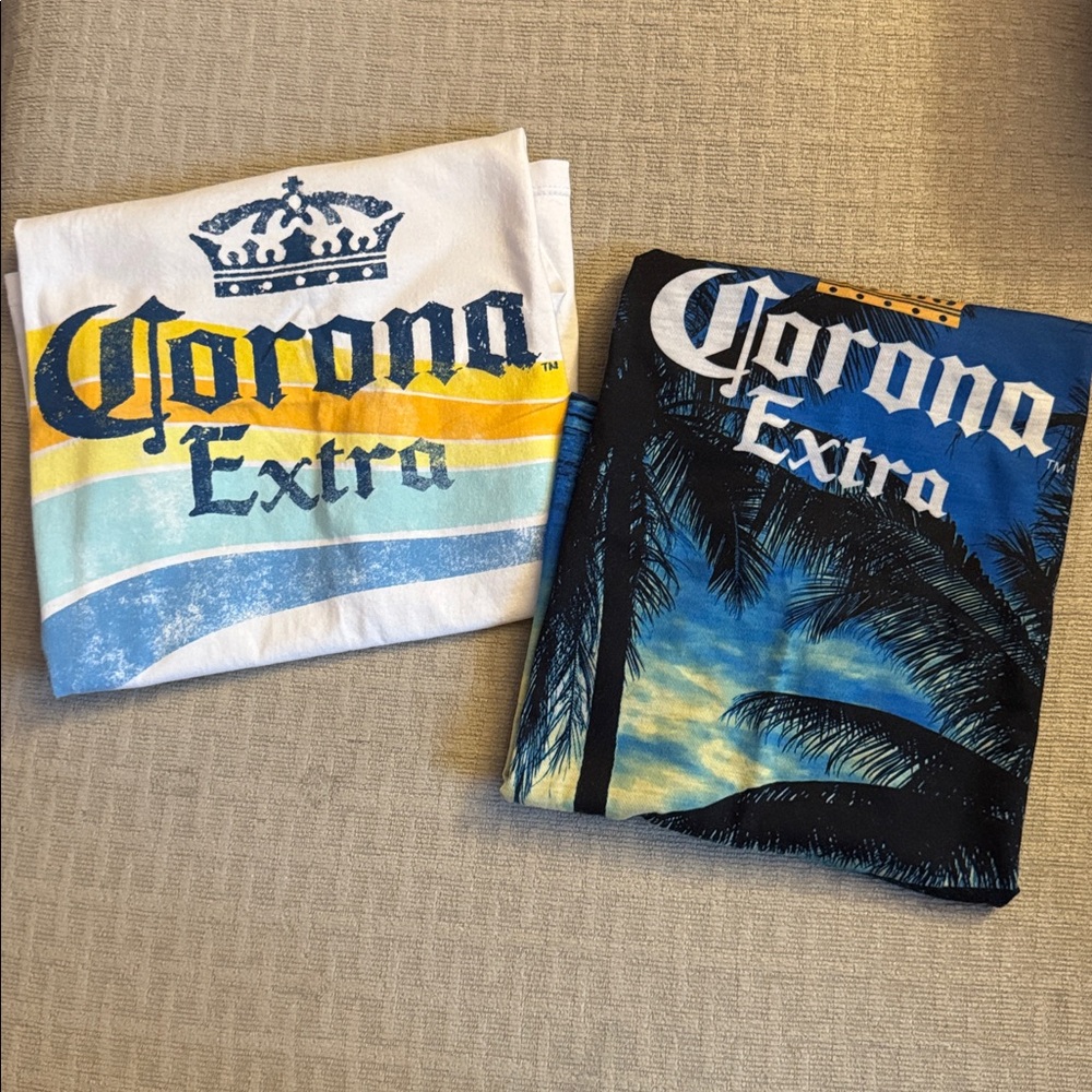 Corona Navy Blue/ White Tank Top Bundle, LG & 2XL,NWOT - Picture 2 of 7